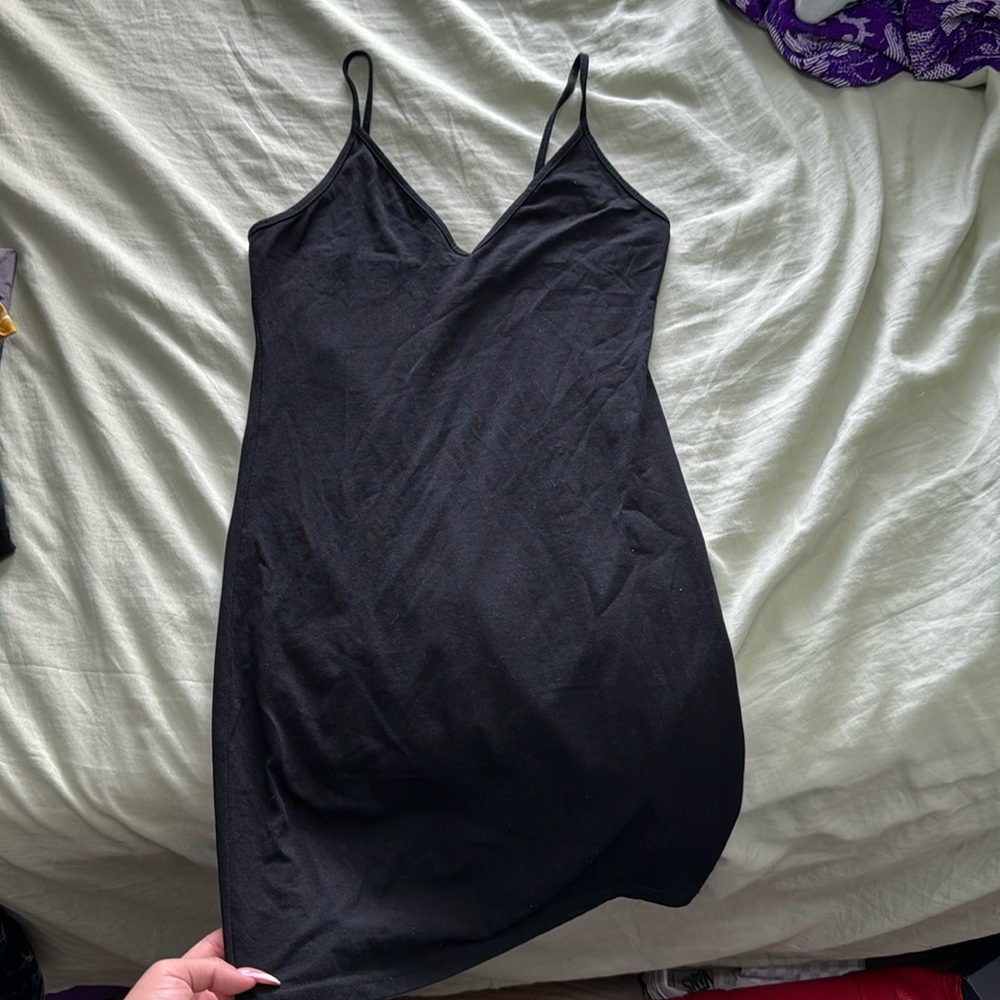 Black mini dress